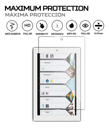 Protector Mica Pantalla Para Tablet Vexia Zippers Tab 9i 4c
