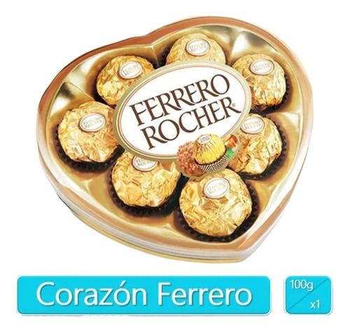 Chocolates Ferrero Rocher Corazón Acril - Kg a $382