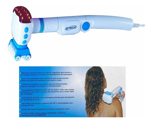 Imagem 2 de 3 de Massageador Portatil Infravermelho G-tech Bivolt C/ N Fiscal