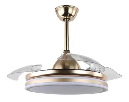 Bella Depot 42 In Led French Gold Ventilador Techo Retractil