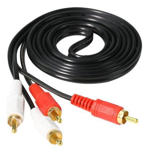 Estéreo 6x 1,2 M 2rca Macho A 2rca Macho Chapado En Oro