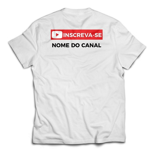 Imagem 1 de 2 de Camiseta Youtube Personalizada Logo Video Youtuber Canal Yt