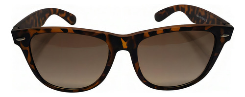 Óculos De Sol Casual Unissex Marrom Rajado Fosco Retro Uv400