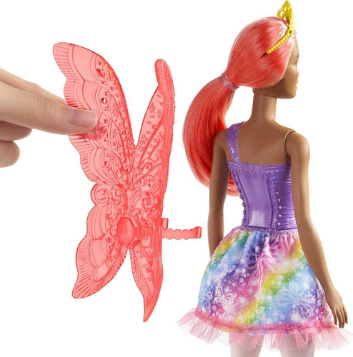 Barbie Dreamtopia Hadas Corona Y Alas Desmontables