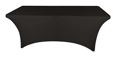 Mantel Rectangular De Licra(6.0 ft),color Negro. Marca Pyle