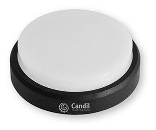 Imagen 2 de 8 de Aplique Pared Techo Exterior Pvc Redonda Led 12w Candil
