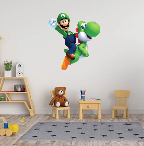 Adesivo De Parede Luigi Nintendo Tamanho 50x60cm Mod03