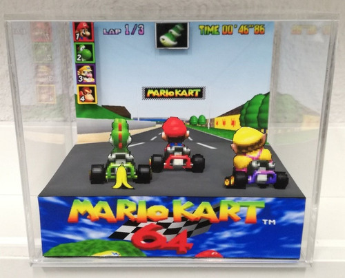 Cubo Diorama - Crash Bandicoot 3 Azul