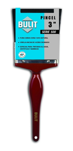 Imagen 1 de 2 de Pincel Bulit Serie 500 Pura Cerda 100% Natural 3 Pulgadas