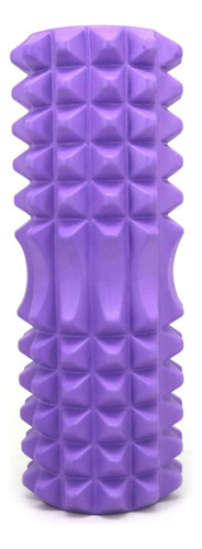 Rodillo De Yoga Pilates Masajeador Foam Texturado Relaja Color Violeta