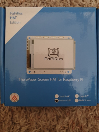 Papirus Hat 2.0 In - Epaper The Screen Hat For Raspberry Pi