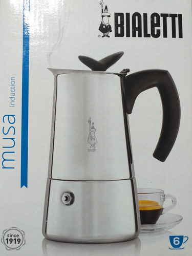Imagen 1 de 3 de Cafetera Bialetti Induccion Acero Inoxidable 6 Tazas Italy
