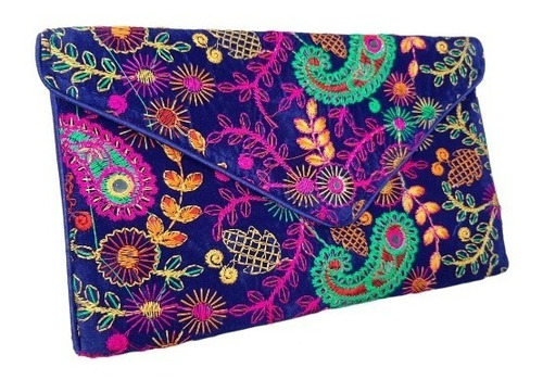 Imagen 3 de 10 de Sobre Cartera Hindu Velvet Rojo Hermosas. Ideal Regalos
