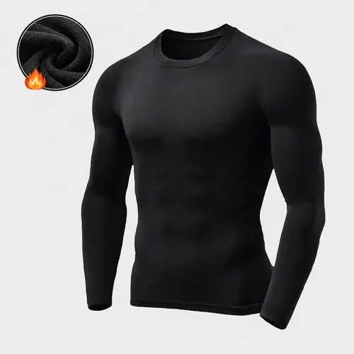 Camisa Térmica Segunda Pele Flanelada Para Frio Inverno Preto G