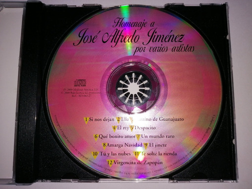 Homenaje A Jose Alfredo Jimenez Cd España Ed 2000 Mdisk (Usado)