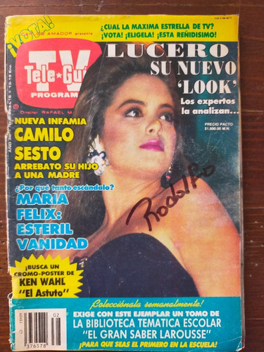 Lucero, Maria Felix, Camilo Sesto Revista Tele-guía Año-1990