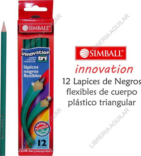 Caja De 12 Lápices Negros Grafito Hb Nº2 Simball Innovation