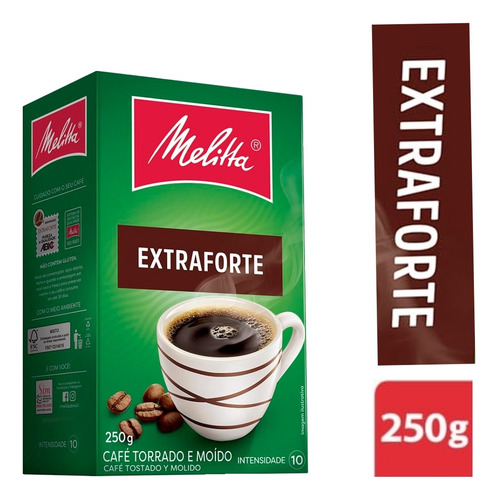 Pack 2 Café Extraforte Torrado E Moido Caixa 250g Melitta