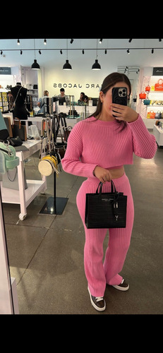 Bolsa Tote Marc Jacobs Piel Genuina Mini Grind Crossbody Marrón Oscuro Cocodrilo Níquel Negro (Usado)