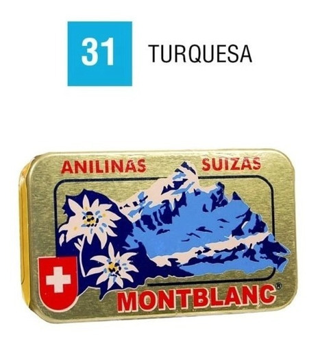 Anilina Montblanc (colores A Elección) Color 31 Turquesa