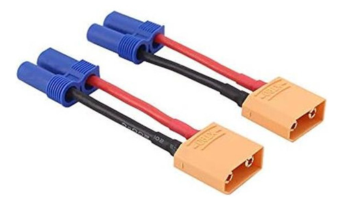Olirc 2pcs Male Xt90 Al Adaptador De Conector Ec5 Femenino 2