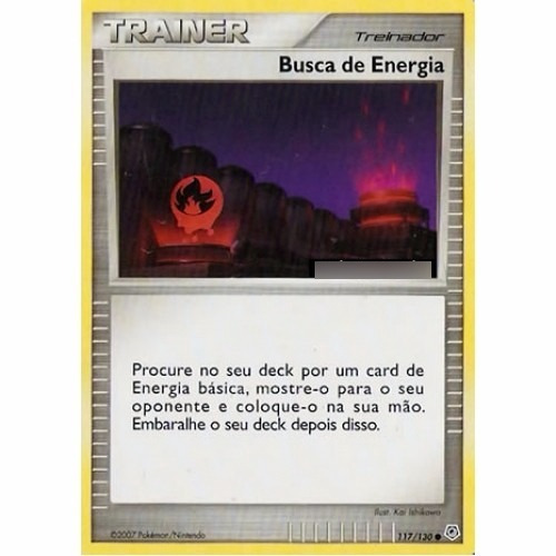 Busca De Energia - Treinador Comum 117/130 Pokemon Card Game
