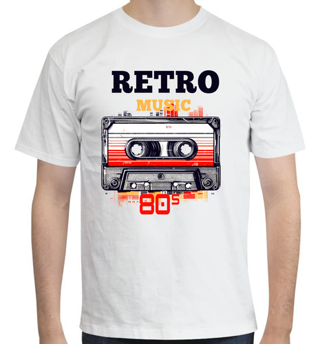 Playera Retro Cassette De Los 80 - Música Retro - Moda