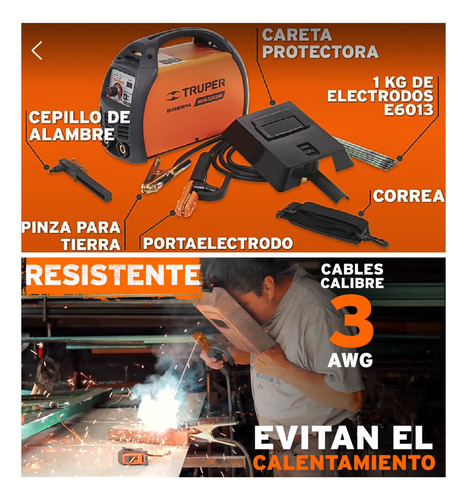 Combo Soldadora Inversora 200a Amoladora Mascara De Soldar