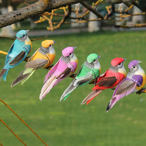 Figuras De Pájaros Artificiales Para Jardín, Decoración