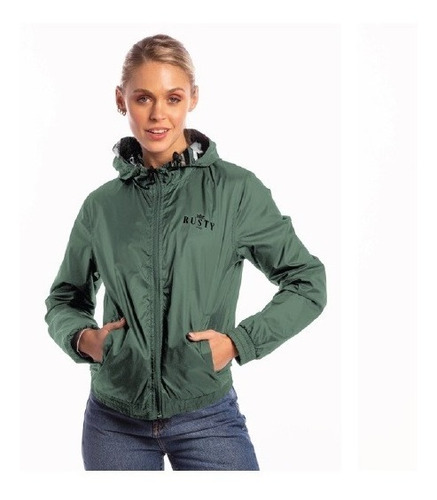Imagen 3 de 6 de Campera Rusty Rompeviento Reversible Lotus Flower En Cuotas!