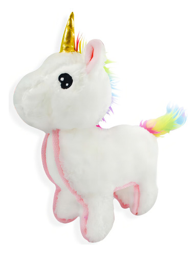 Juguete De Peluche Para Mascota Unicornio Con Sonido Color Blanco