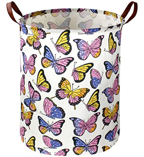 Cesto De Ropa Para Niños, Decorativo, Plegable (mariposa)