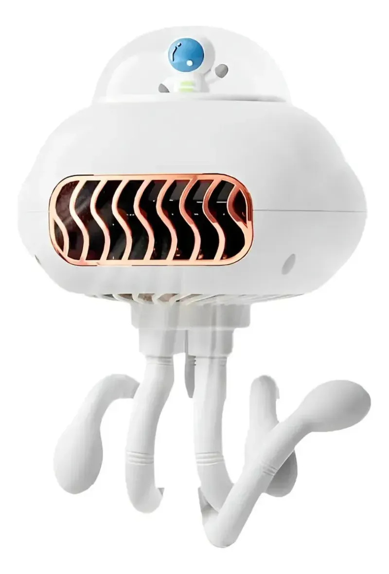 Mini Ventilador Elétrico Portátil Usb Flexível Polvo Bebê Branco