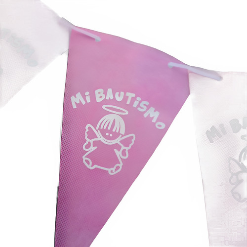 Banderín Triangular De Tela Para Bautismo - 2m Gm