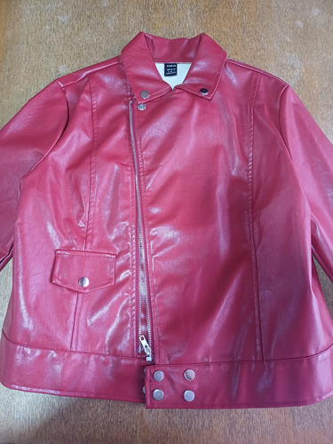 Chaqueta Shein De Cuerina Roja