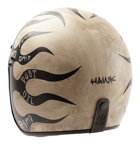 Casco Moto Abierto Retro Hawk 721 Flama Solomototeam