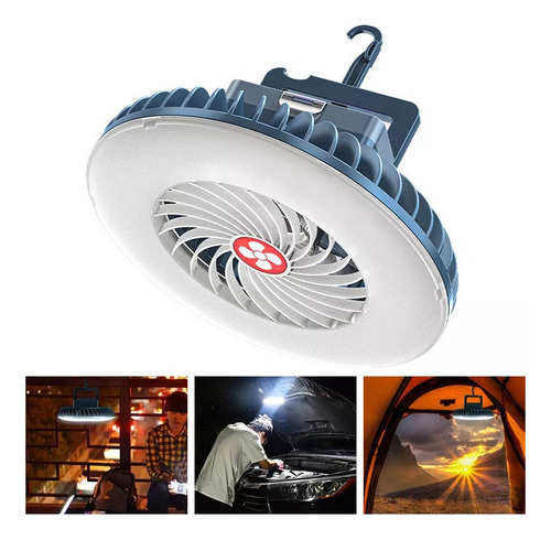 Bh Para Mini Ventilador De Camping Con Iluminación Portátil