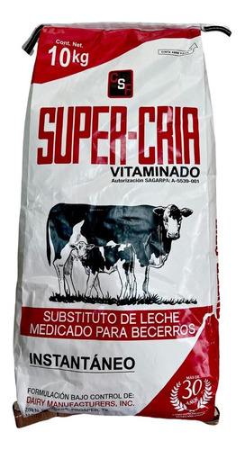 Super Cria Substituto De Leche Para Becerro 5 Kg Vitaminado