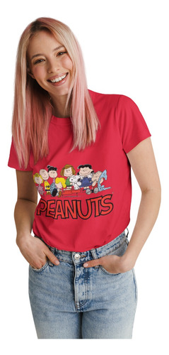 Polera Snoopy Charlie Brown Peanuts Algodon Estampado