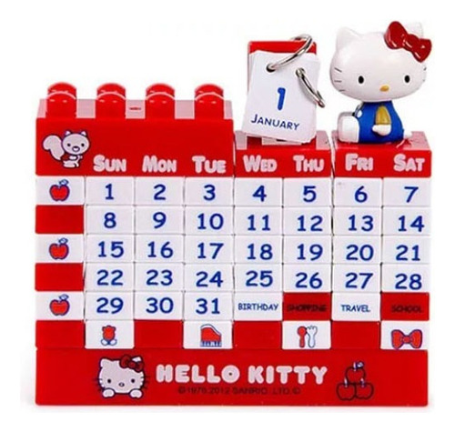 Calendario Perpetuo Hello Kitty. Blocks Para Armar. 