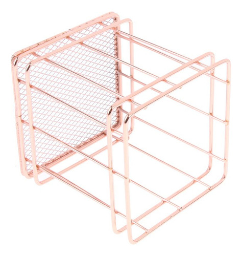 3 X 5xrose Gold Metal Wire Mesh Pen Pot Pen Pencil 3 Piezas