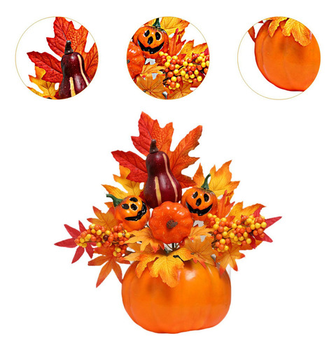 Adorno De Calabaza De Halloween, Centro De Mesa De Estilo F