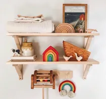 Comprar Estante Con Mensulas 60x15 Paraiso Biblioteca Repisa Nordico
