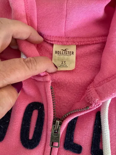 Buzo Con Cierre Rosa Hollister Talle Xs Mujer Impecable MercadoLibre