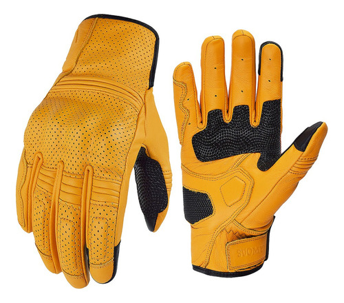 Guantes De Moto, Guantes Transpirables De Piel For Carreras