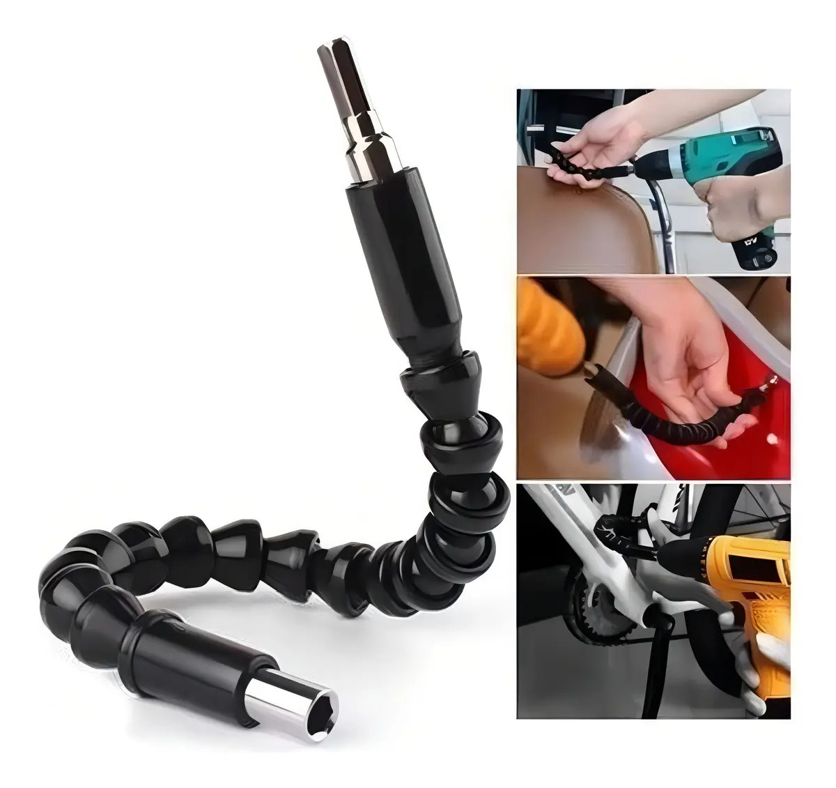 Cabo Extensor Eixo Prolongador Flexível Para Parafusadeira