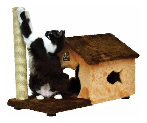 Brinquedo Para Gatinhos Com Pelucia E Sisal Casa Grande