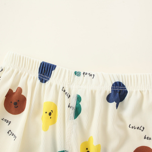 Conjunto Pijama Suave Para Niño 3-7a Con Estampado De Conejo Caqui 5-6 Años