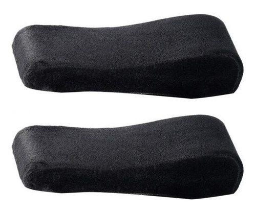 2 Almohadillas Para Brazos De Silla Negro Negro 250x75x30mm