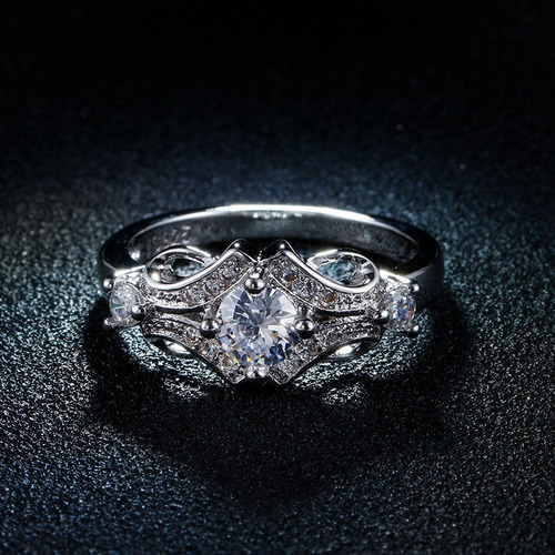 Imagen 2 de 10 de Anillo Aurora Joyería Nupcial Boda Compromiso Oro Y Plata *